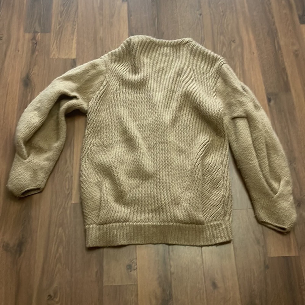 Alexander Wang Chunky Balloon Puffy Sleeve Oversized Wool Cardigan - Picture 7 of 7